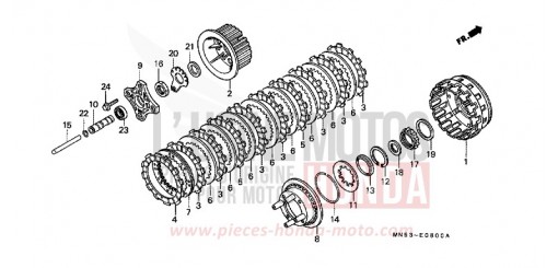 EMBRAYAGE GL1500L de 1990